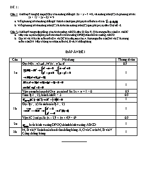 Đề kiểm tra 1 tiết Chương 1 Hình học 11 - Đề 4